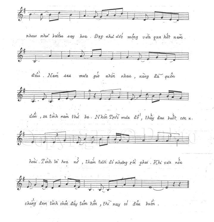 Sheet nhạc Chuyện Ba Mùa Mưa 2